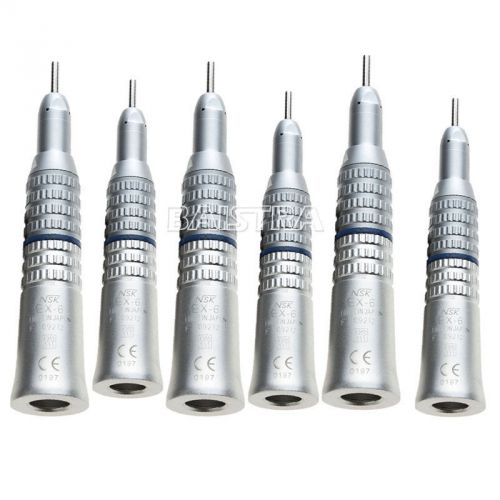 6 PCS NSK Style Dental Straight Handpiece Nose Cone Low Speed Handpiece EX-6(D)