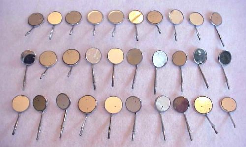 Vintage Lot of 30 Dental Mouth Mirror Heads Used #4 and #5