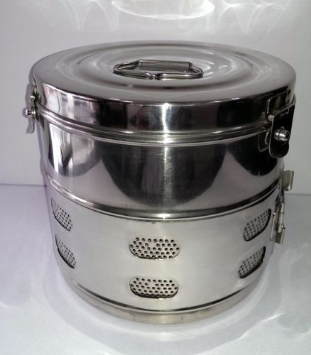 Dressing drum bin 11&#034; x 9&#034; stainless steel seamless joint less free shipping for sale