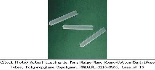 Nalge nunc round-bottom centrifuge tubes, polypropylene copolymer, : 3110-9500 for sale