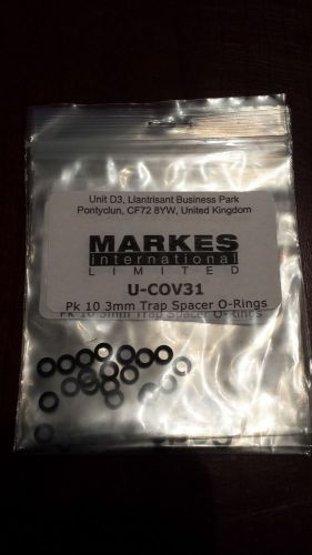 (new) markes mki-u-cov31 o-ring trap spacer 3mm [pack of 10] viton for sale