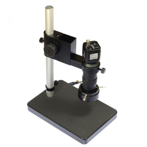 800TVL 1/3&#034; Digital Microscope BNC Camera+Zoom C-mount Lens+LED Ring Light+Stand