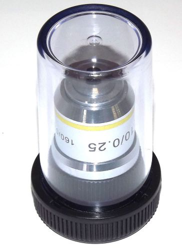 NEW Microscope 10X/0.25 Flour Objective Lens Universal Nikon Olympus / Case /QTY