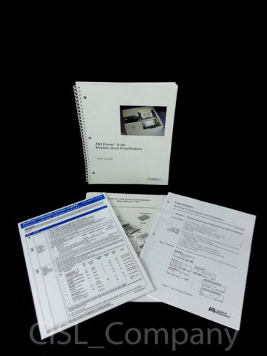 Abi prism 6100 nuclaic acid prepstation user manual set for sale