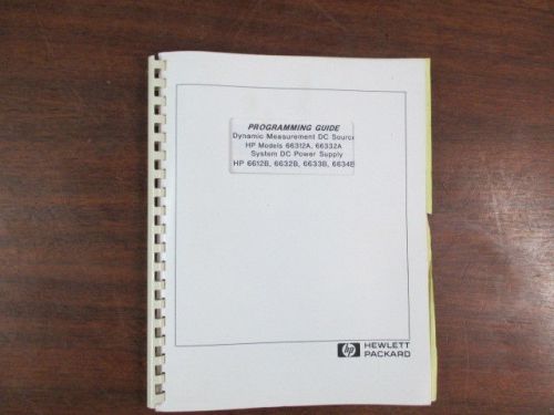HP Programming Guide Manual 66312A/66332A, 6612B/6632B/6633B/6634B