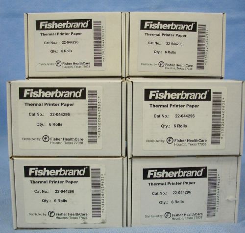 10 Boxes of 6 Rolls ea Fisherbrand Thermal Printer Paper #22-044296