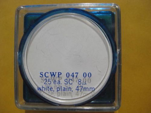 25 millipore SCWP 047 00 sc 8u white plain 47mm filter paper