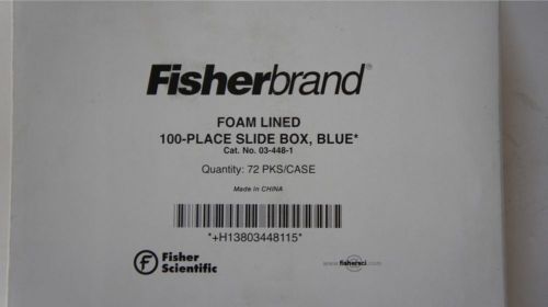 FISHERBRAND Foam Lined 100 place slide box, Blue REF # 03-448-1