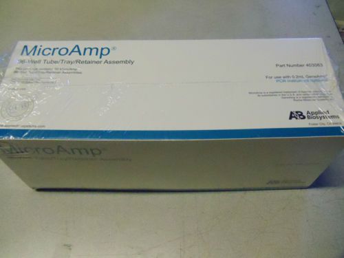 New microamp 96-well tube/tray/retainer assembly, p/n: 403083 for sale