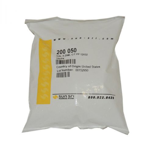 Bag 100 Sun-Sri 250uL Vial 0.25mL C/T PP 12X32 MicroVial 200-050 / Thermo Fisher