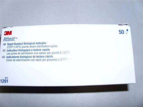 3M 1291 Attest Rapid Readout Biological Indicator - 1 bx of 50 tests 2016/03