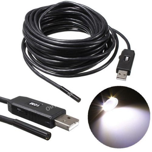 Mini 10m waterproof 5.5mm dia usb endoscope 1.3mp 720p hd borescope 6led camera for sale