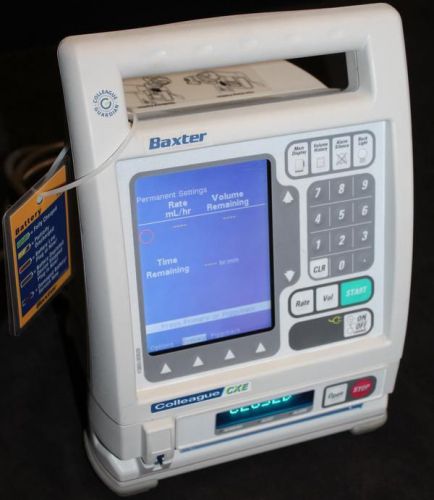 Baxter Colleague CXE Volumetric IV Infusion Pump Gov Surplus Free Shipping!