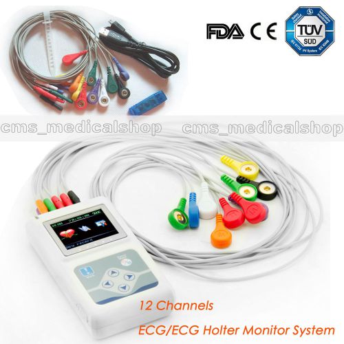 CONTEC CE&amp;FDA 12-Channel 24hour ECG Record Holter ECG+Synchro Analysis TLC5000