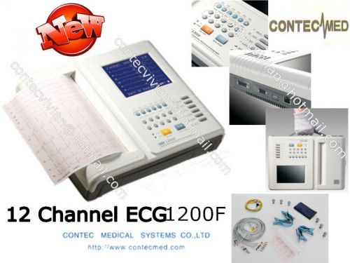 ECG1200F Digital 12-Channel ECG EKG machine,Electrocardiograph,Software,Analysis