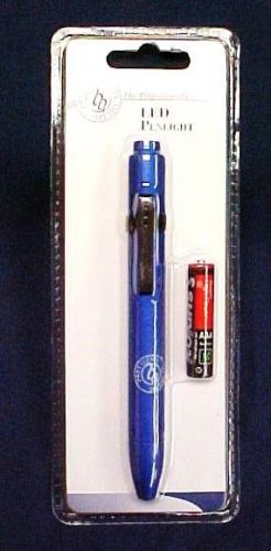 Blue Pen Light LED Illumination White Light Battery Push Button Activated New