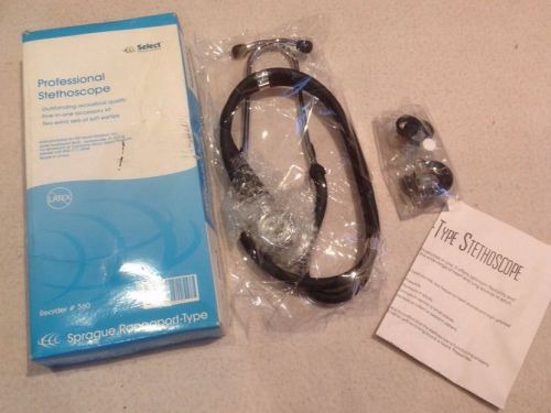 Select Medical Professional Stethescope Black  ***NEW IN BOX***