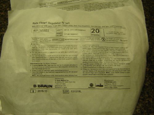 Braun Rate Flow Regulator Extension set-ref V5922-lot of 7