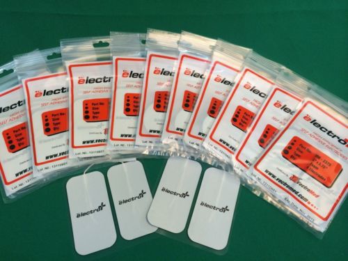 Electrode Reusable Stim Pads TENS Physical Therapy Chiro 40 Pack 2&#034; x 3.75&#034;