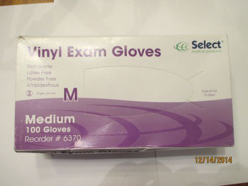 100 pcs Exam Medical Vinyl Powder &amp; Latex Free Disposable Gloves, Medium