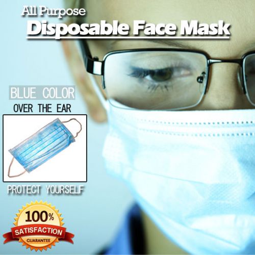BLUE - 2,000 pcs Ear Loop Disposable Face Mask Medical Dental Dust Hospital Safe
