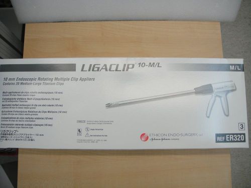 Ethicon Ligaclip ER320 10mm with 20 Titanium Clip appliers lot of 3