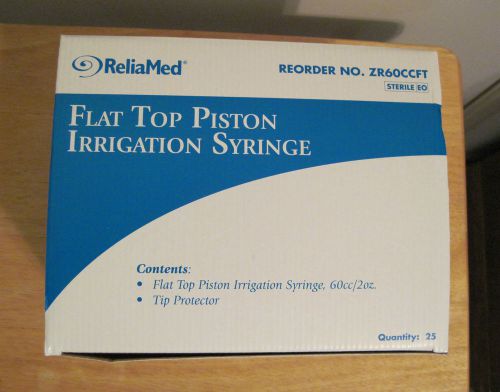 New box of 25 syringes 60cc 60ml catheter tip no needle feeding tube by reliamed for sale