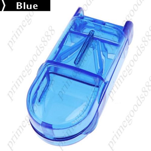 Plastic Pill Capsule Storage Case Holder Box for Daily Use Health Care Navy Blue