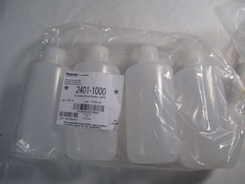 4pk thermo scientific nalgene 1000ml economy wash bottle w/ downspout 2401-1000 for sale