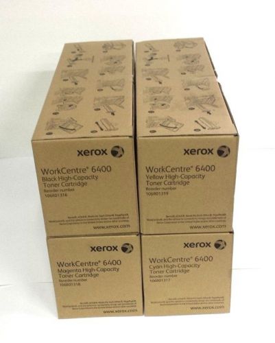 Xerox WorkCentre 6400 Toner Set Part # 106R01316,106R01317,106R01318,106R01319
