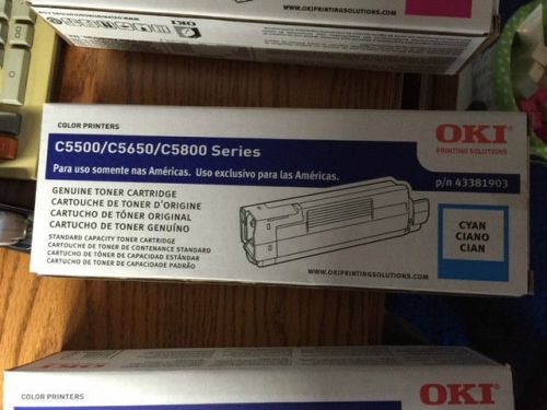 C5500/C5650/C5800 Series Genuine OKI Cyan Toner Cartridge New In Box