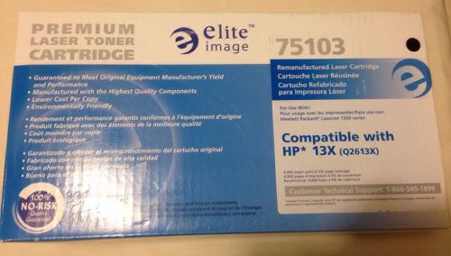 Elite Image Remanufactured HP 13X  Q2613X Laser Toner Cartridge - Black - Laser