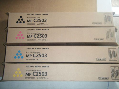 Ricoh C2503 Complete Toner Set (CYMB) Brand New &amp; Sealed