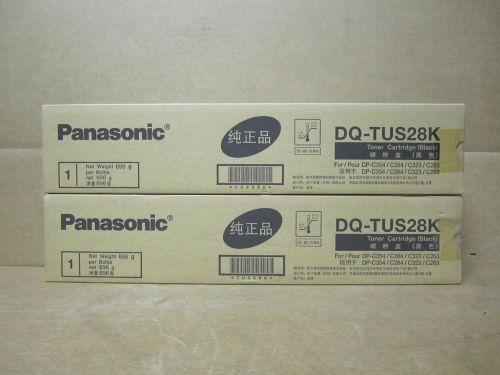Pair of Genuine Panasonic DQ-TUS28K Black Toner Cartridge (Two)
