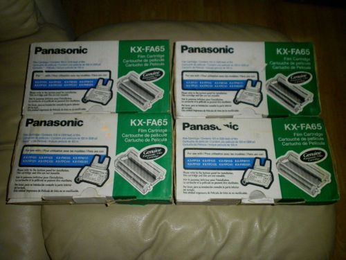 Lot of 4 NEW Genuine Panasonic KX-FA65 Film Cartridges for FAX Machines - NICE!!