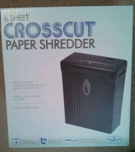 6 Sheet Cross-Cut Paper &amp; More Shredder Auto Stop Home Office Security Compact