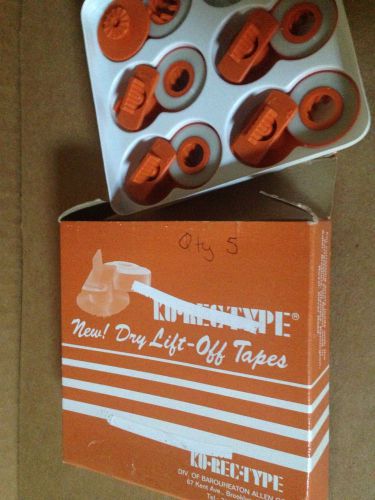 Box of 5 KO-REC-TYPE Lift off Tapes Reorder #8686-D for Correctable Film Ribbons