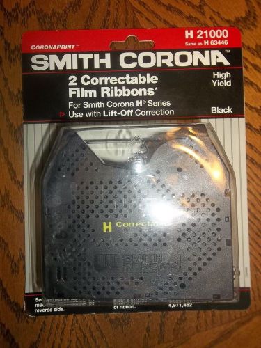 2 Pk Smith Corona H 21000 Correctable Film Black Typewriter Supplies 63446 NEW