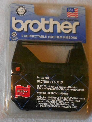 NIP Brother Typewriter 2 Correctable 1030 Film Ribbons AX Series 1230 Black