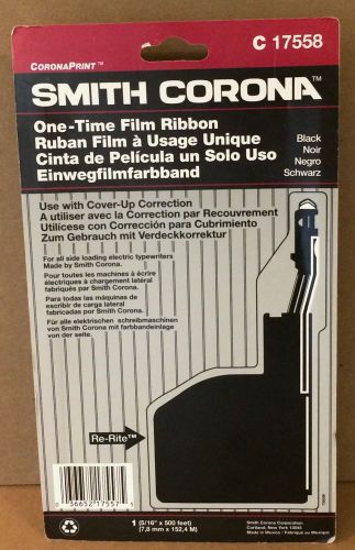 Smith Corona C17558 Black One-Time Film Typewriter Ribbon, 5/16&#034; X 500 ft