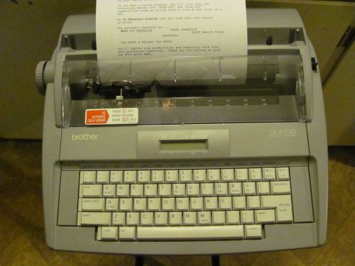 Brother SX-4000 Electronic Typewriter w Display &amp; Dictionary * NICE *