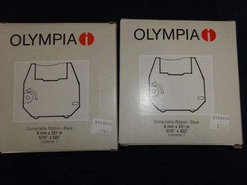 OLYMPIA BLACK TYPEWRITER Replacement Correctable RIBBON cartridge lot of 2 NEW