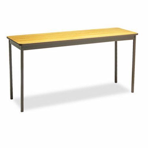 Barricks Utility Table, Rectangular, 60w x 18d x 30h, Oak (BRKUT1860LQ)