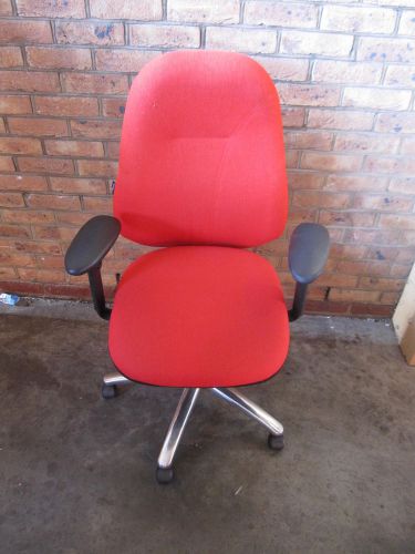 Therapod 5250 red orthopaedic chair on polished aluminium base – the ultimate... for sale