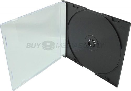 5.2mm Slimline Black 1 Disc CD Jewel Case - 400 Pack