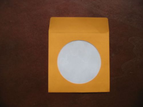 400 PCS 3&#034; Orange MINI CD-R DVD-R Paper Sleeve Envelope JS209