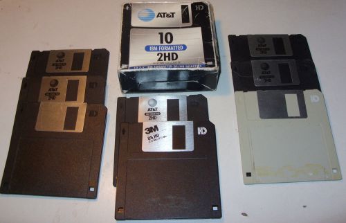 8 Vintage 3.5&#034; Diskettes 1.44MB Disks, New and Used