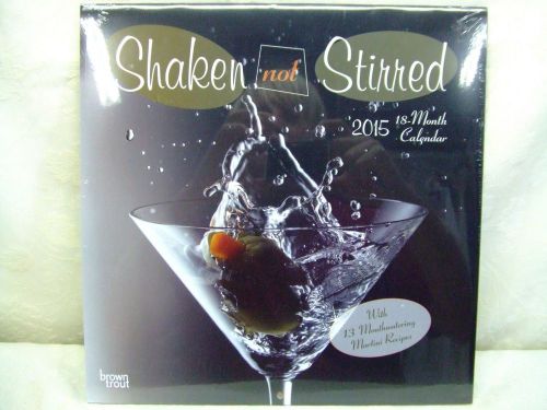 Brown Trout &#034;Shaken Not Stirred&#034; 12&#034; 2015 18 Month Calendar New Factory Sealed
