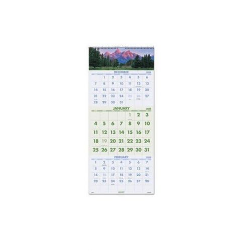 At A Glance 2014-2016 Scenic 3 Month Wall Calendar - Brand New Item