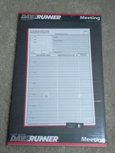 Dayrunner Meeting Classic Edition #011-315 (3) ring binder 30 pages People